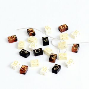 String Tie - A Single White Bead